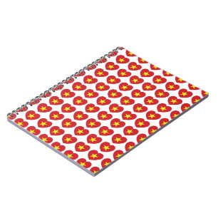 Vietnam Heart Flag Notebook