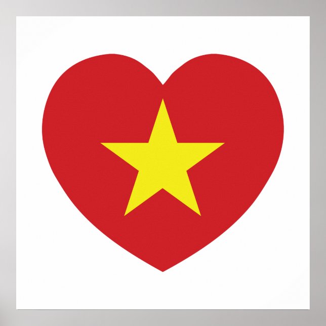 Vietnam Heart Flag Poster (Front)