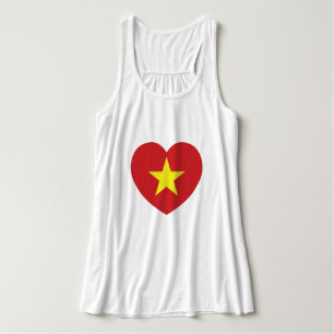 Vietnam Heart Flag Singlet