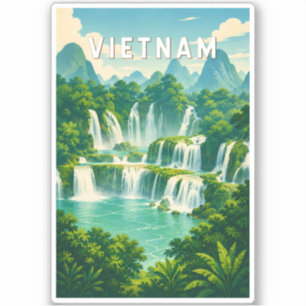 Vietnam Illustration Travel Art Vintage