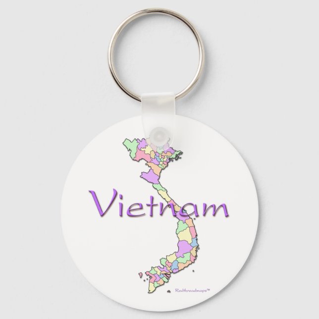Vietnam Map Key Ring (Front)
