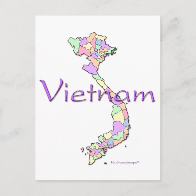 Vietnam Map Postcard (Front)