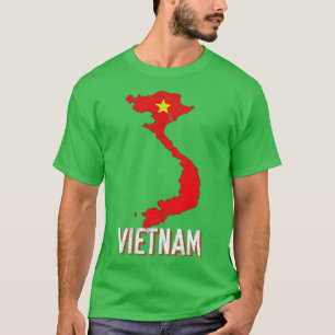 Vietnam Map Vietnamese Flag T-Shirt