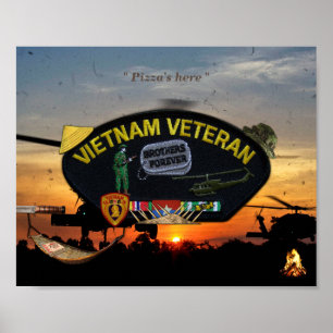Vietnam Nam War Vets Veterans Patch Poster