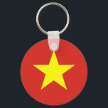 Vietnam National World Flag Key Ring<br><div class="desc">Want everybody to know you represent a certain country? Show off your national pride with this flag of the world product. This item displays a world flag featuring the flag of Vietnam.

Visit World Flags Poster at https://www.zazzle.com/worldflagsposter for more products featuring flags and banners from around the world.</div>