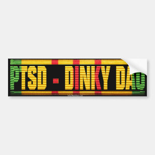 Vietnam PTSD - Dinky Dau Ribbon Bumper Sticker