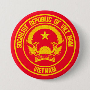 Vietnam Round Emblem 7.5 Cm Round Badge