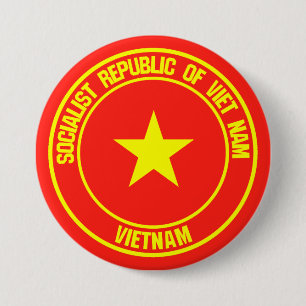 Vietnam Round Emblem 7.5 Cm Round Badge