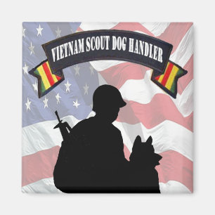 Vietnam Scout Dog Handler Magnet