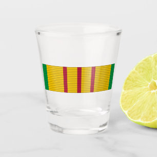 Vietnam Service Medal ribbon Shot Glass