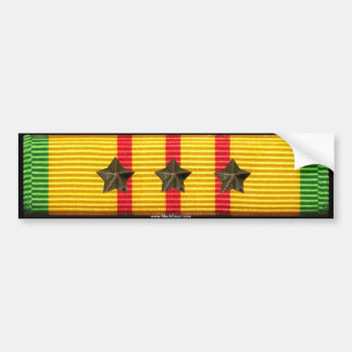Vietnam Service Ribbon - 3 Campaign Stars Bumper Sticker
