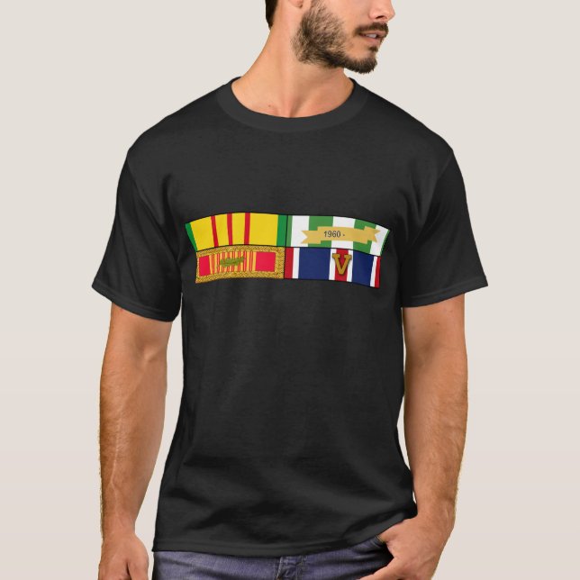 Vietnam Service-Vietnam Campaign-Vietnam Gallantry T-Shirt (Front)