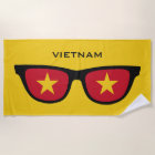 VIETNAM Shades custom text beach towel