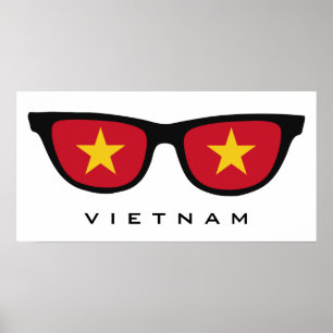 Vietnam Shades custom text & colour poster