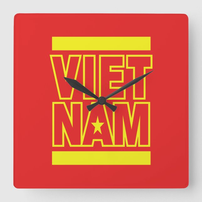 VIETNAM SQUARE WALL CLOCK (Front)
