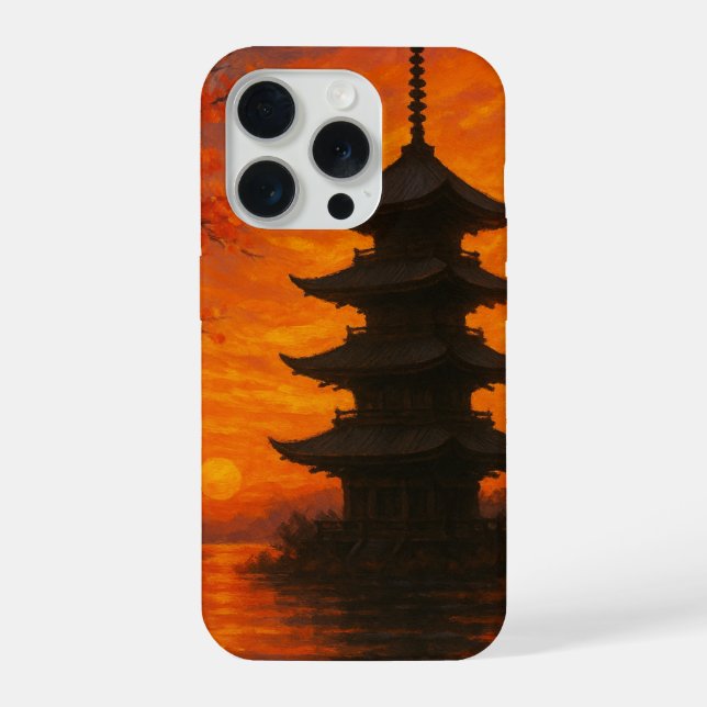 Vietnam Sunset Pagoda Phone Case (Back)