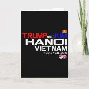 Vietnam Suummit Kim And Trump T Shirt Card