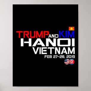 Vietnam Suummit Kim And Trump T Shirt  Poster