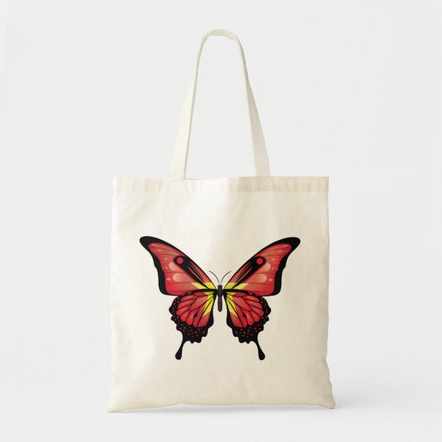 Vietnam Swallowtail Butterfly Flag Tote Bag (Front)