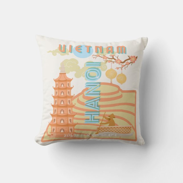 Vietnam Travel Art Cushion (Front)