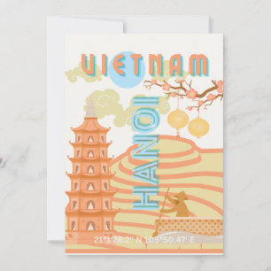 Vietnam Travel Art Holiday Card