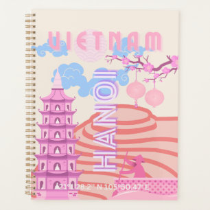 Vietnam Travel Art, Pink Planner