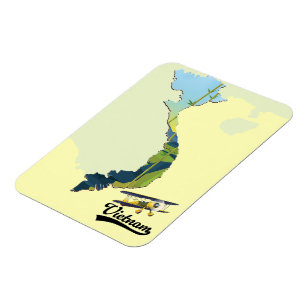 Vietnam Travel map Magnet