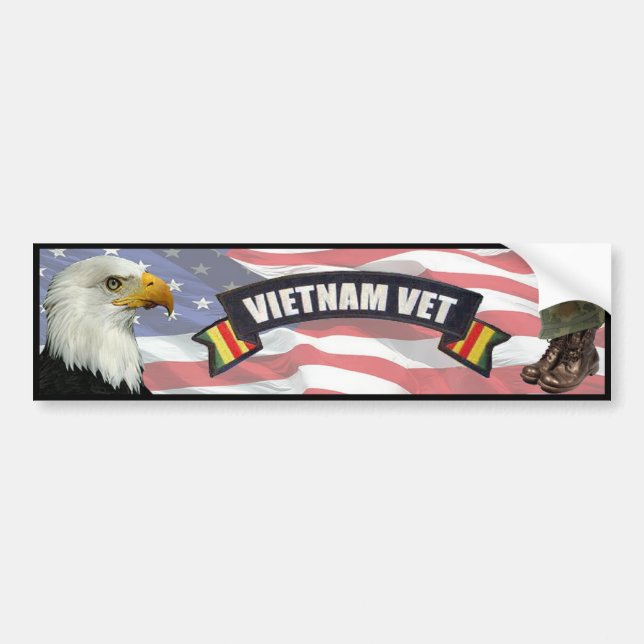 Vietnam Vet Bumper Sticker (Front)