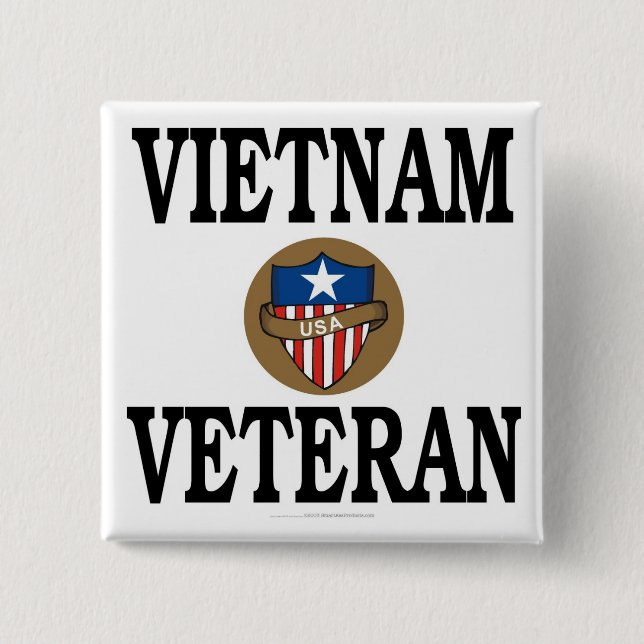 Vietnam veteran 15 cm square badge (Front)