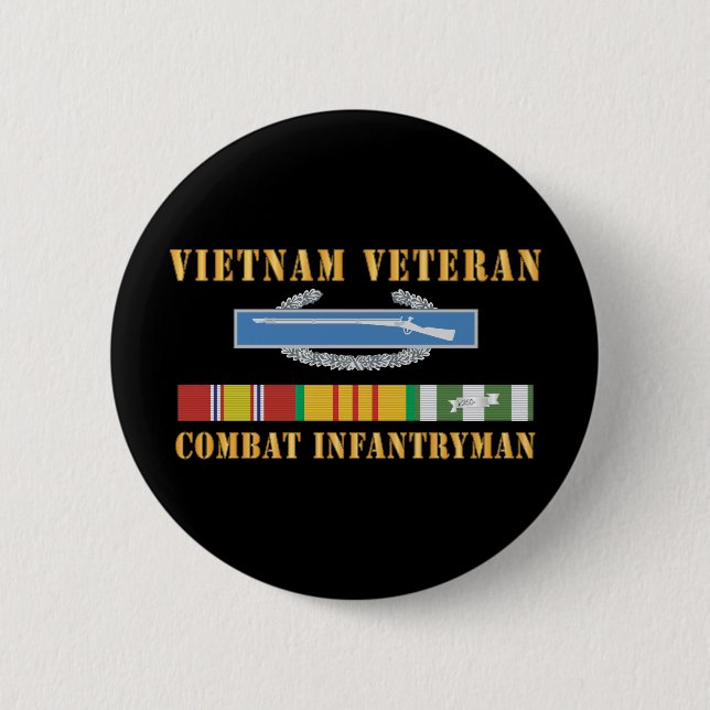 Vietnam Veteran - Cbt Infantryman w CIB VN SVC 6 Cm Round Badge (Front)