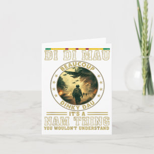 Vietnam Veteran Di Di Mau, Vietnam War Memory, Mem Card