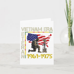 Vietnam Veteran Era 1961 1975 Memorial Flag Usa Am Card