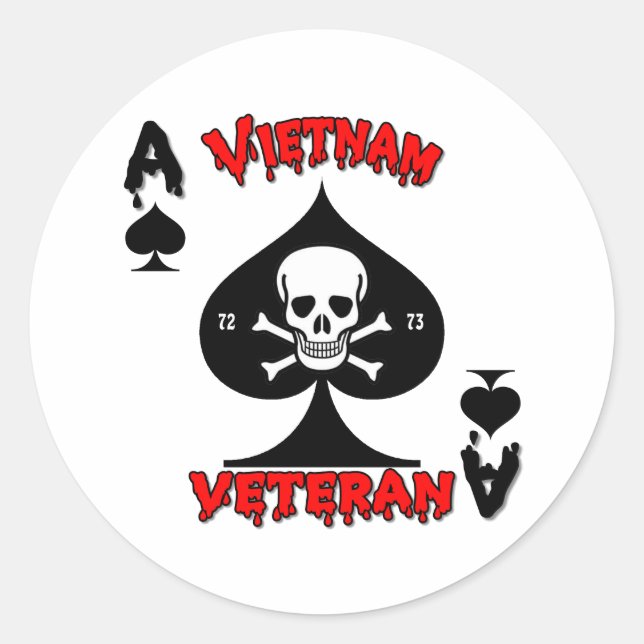 Vietnam Veteran gifts 1972 to 1973 Classic Round Sticker (Front)