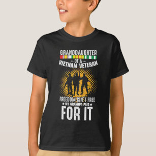 Vietnam Veteran Grandpa Soldier Granddaughter T-Shirt