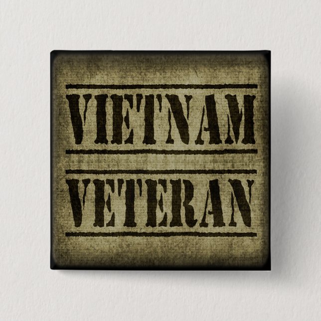 Vietnam Veteran Military 15 Cm Square Badge (Front)