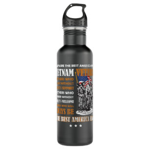 Vietnam Veteran US Flag T shirt Gift Vietnam War V 710 Ml Water Bottle