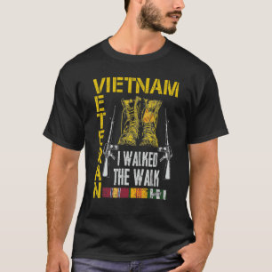 Vietnam Veteran Us Flag With Combat Boots Patrioti T-Shirt