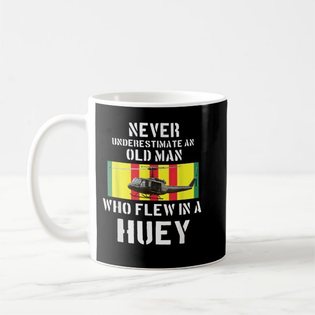 Vietnam Veteran Vet T shirt Uh-1 Huey Helicopter  Coffee Mug (Left)
