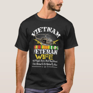 Vietnam Veteran Wife  Raised By My Hero Military F T-Shirt
