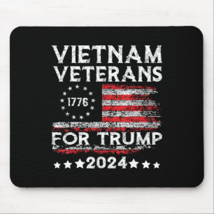 Vietnam Veterans For Trump 2025 American Flag 4th  Mouse Pad