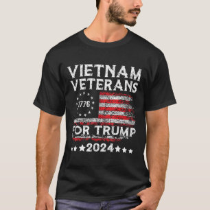 Vietnam Veterans For Trump 2025 American Flag 4th T-Shirt