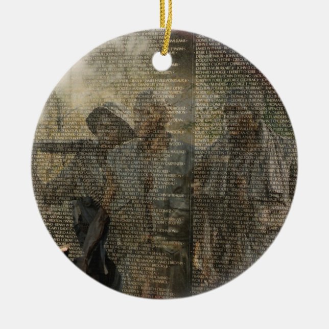 Vietnam Veterans' Memorial Ceramic Tree Decoration (Front)