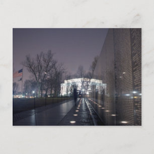 vietnam veterans memorial lincoln memorial postcard