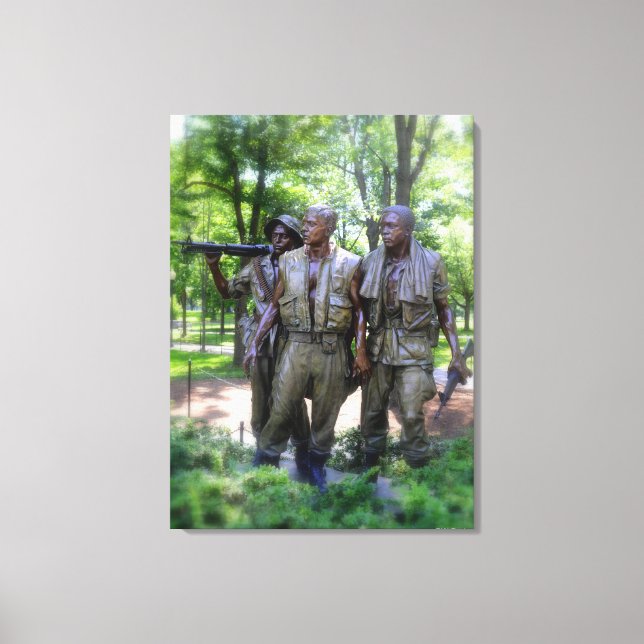 Vietnam Veterans Memorial Soldiers Canvas Print (Front)