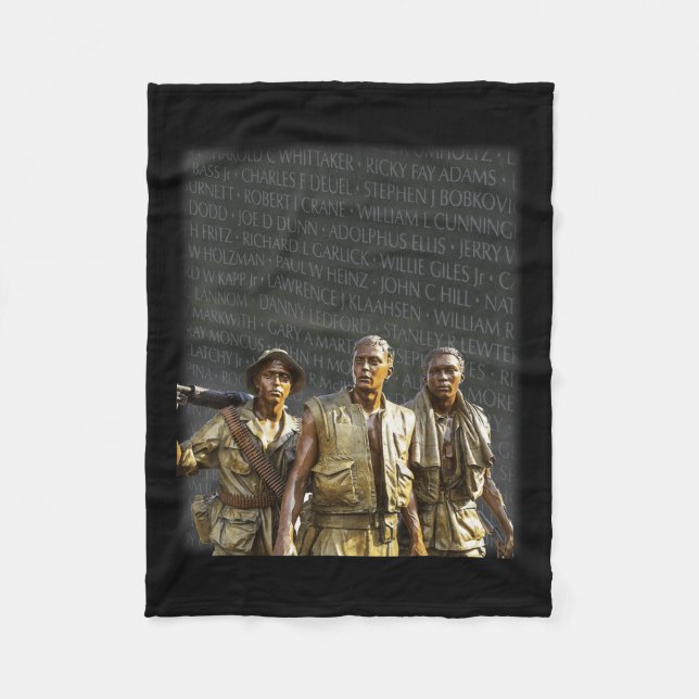 Vietnam Veterans Memorial Wall, Washington  Fleece Blanket (Front)