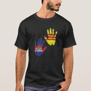 Vietnam Viet Vietnamese Flag Cambodia Khmer Mixed T-Shirt