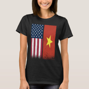 Vietnam  Vietnamese American Flags Proud USA Vietn T-Shirt