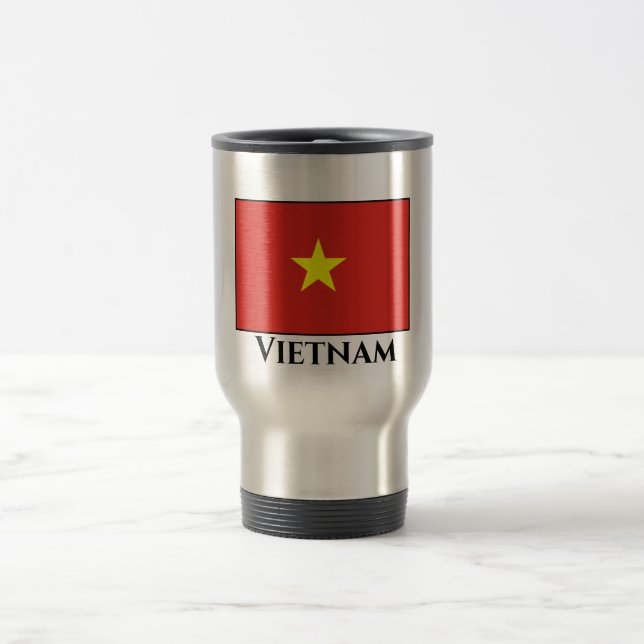 Vietnam (Vietnamese) Flag Travel Mug (Center)
