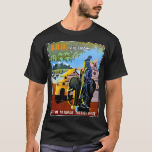 Vietnam  Vintage Hue Tourism Advertising Print Bas T-Shirt