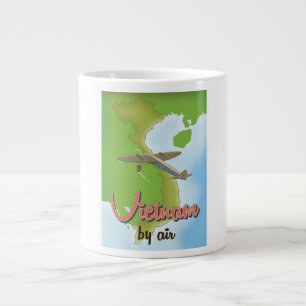 Vietnam vintage travel poster large coffee mug
